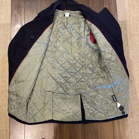 J Crew thinsulate lined, wool, navy pea coat xs - Picture 4 of 7